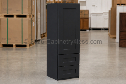 Iron Black Wall Tower Cabinet 18″W