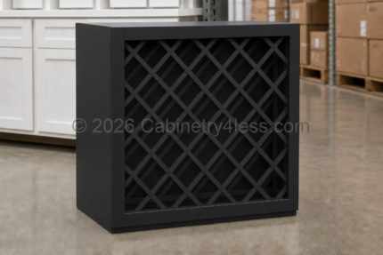 Iron Black Wine Rack 30"W