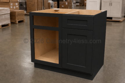 Matte Black Blind Corner Base Cabinet