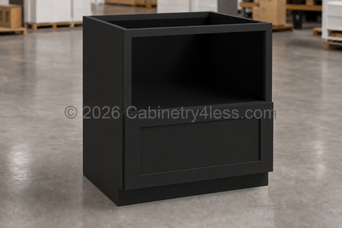 Matte Black Microwave Base Cabinet