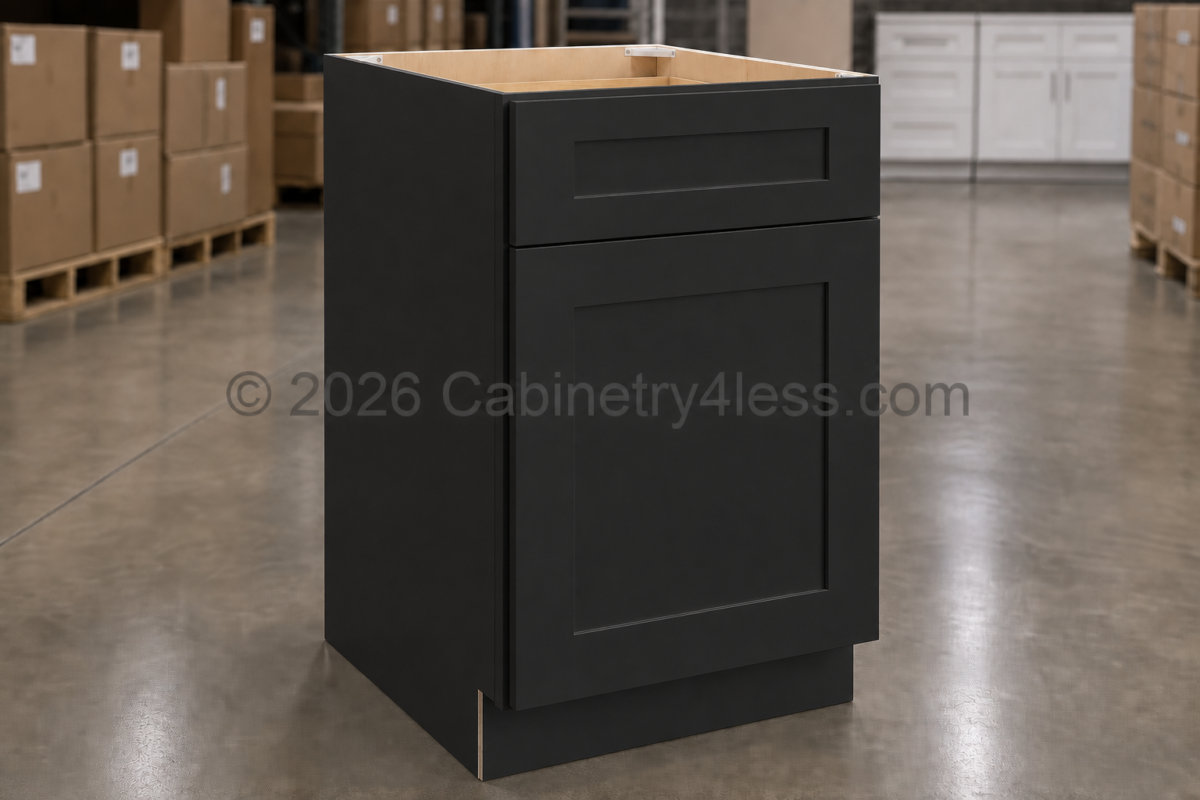 Matte Black Base Cabinet Single Door