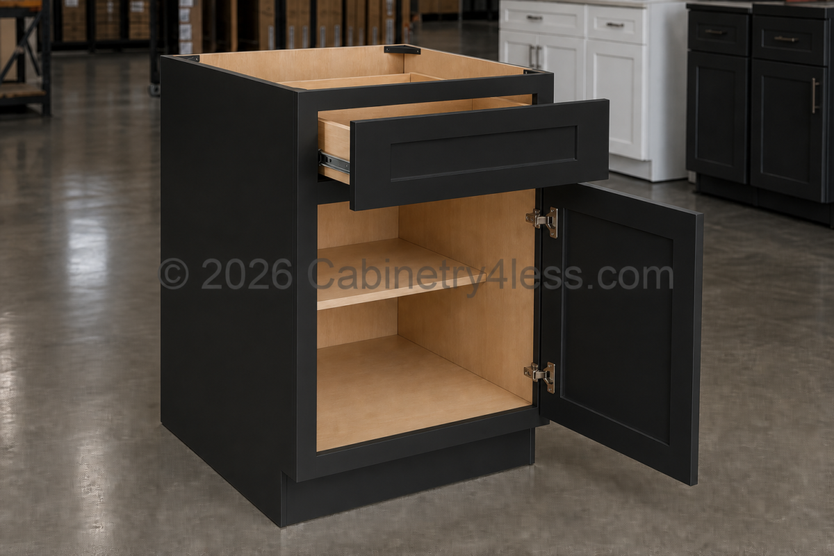 Matte Black Base Cabinet Single Door