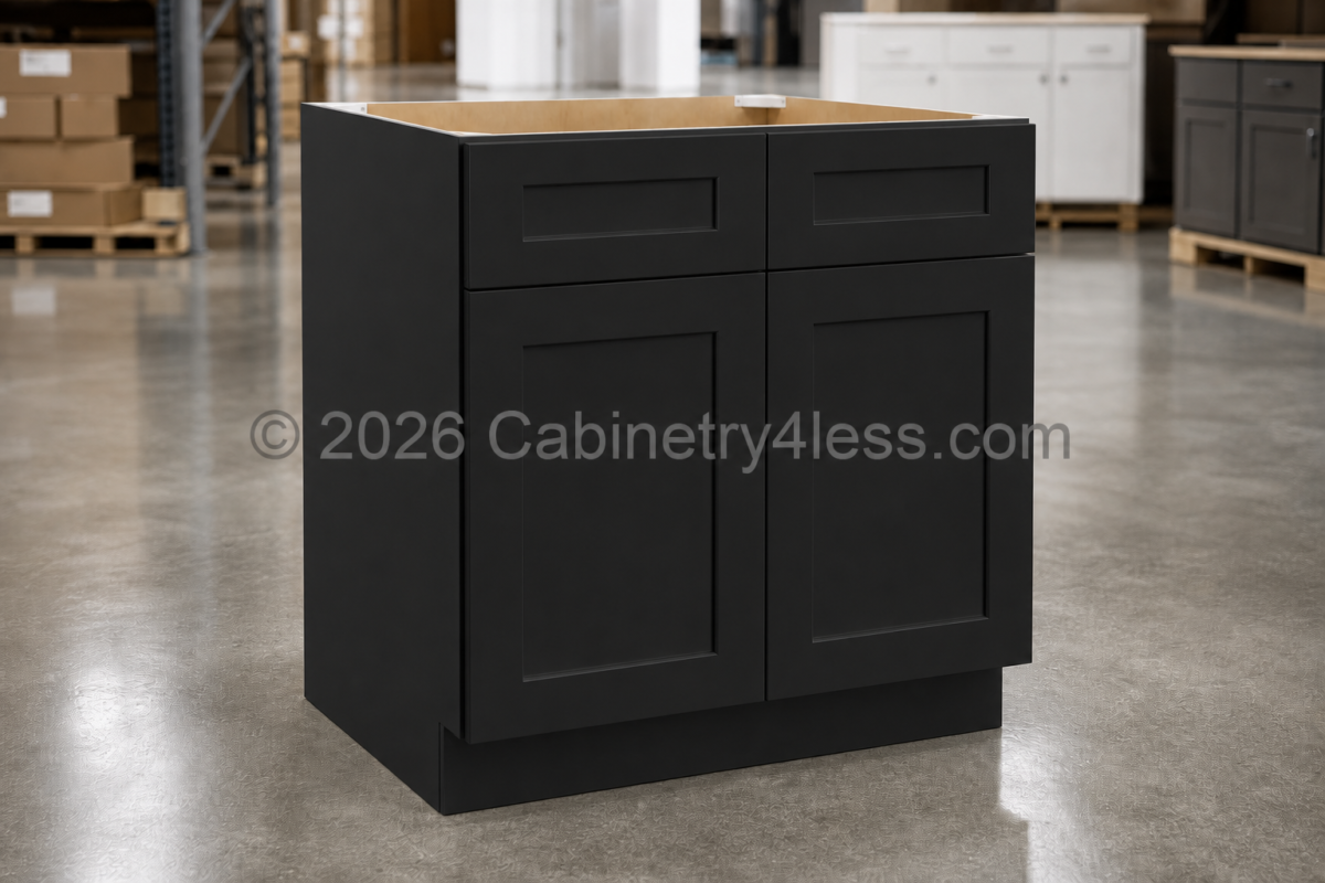 Matte Black Sink Base 30″/33″/36″W