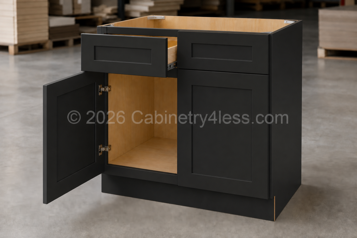 Matte Black Sink Base 30″/33″/36″W