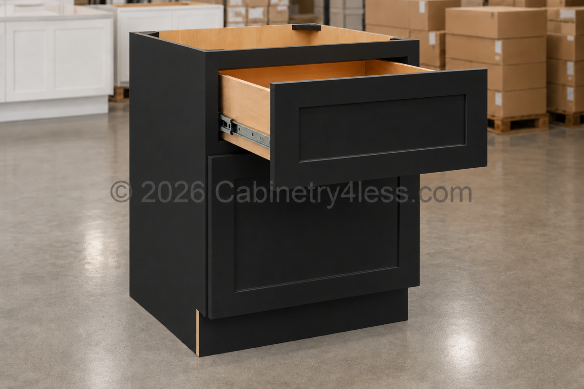 Matte Black Two Drawer Base