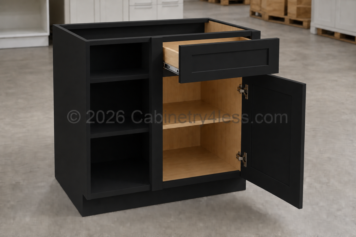 MB-BBC45 – Matte Black Base Blind Corner Cabinet (BBC45)
