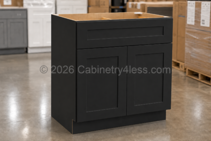 Matte Black Vanity Sink Base 24″/27″W
