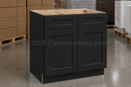Matte Black Vanity Sink Base 30″/33″/36″W