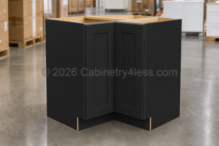 Matte Black Wall Easy Reach Corner Cabinet 24″W