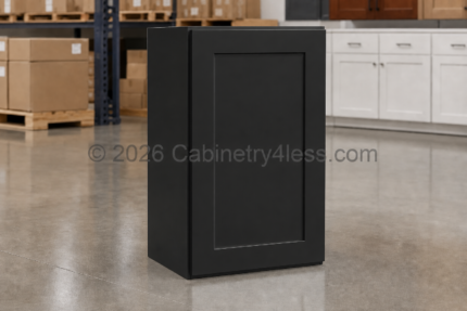 Matte Black Wall Cabinet Single Door 30″H