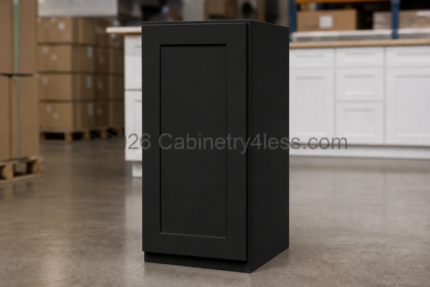 Matte Black Wall Cabinet Single Door 36″H