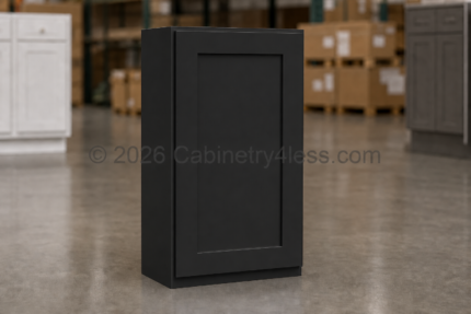 Matte Black Wall Cabinet Single Door 42″H